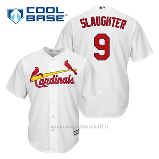 Maglia Baseball Uomo St. Louis Cardinals Enos Slaughter 9 Bianco 1ªCool Base